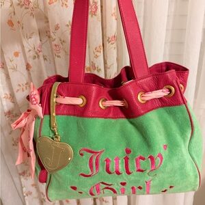 Vintage Green and Pink juicy couture daydream Bag